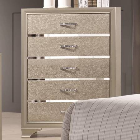 Beaumont Five Drawer Chest with Felt Lined Top Drawer